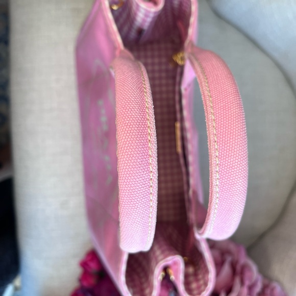 AUTHENTIC PINK PRADA CANAPA TOTE LIKE NEW - Picture 15 of 16